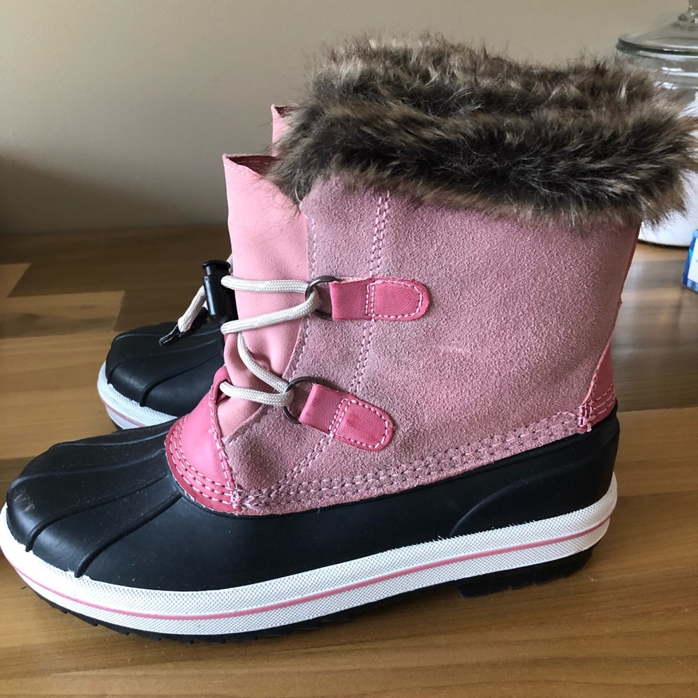 Pink Snow Boots with Fur